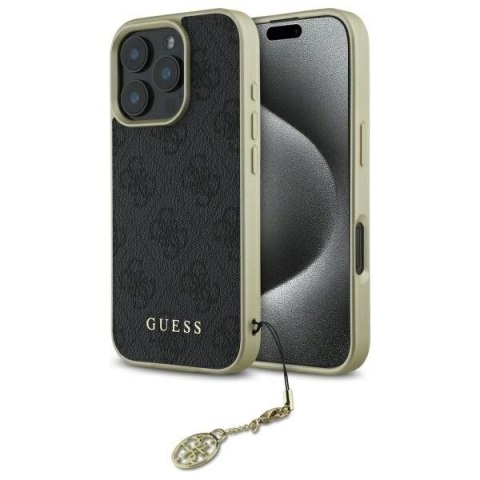 Guess GUHCP16LGF4GGR iPhone 16 Pro 6.3" czarny/black hardcase 4G Charms Collection