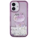 Hello Kitty HKHCP16SL50PPU iPhone 16 6.1" fioletowy/purple hardcase Liquid Glitter 50TH Anniversary Party