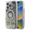 Hello Kitty HKHMP16LLGDIK iPhone 16 Pro 6.3" czarny złoty/black gold hardcase Liquid Glitter Fever MagSafe