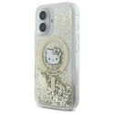 Hello Kitty HKHMP16SLGDIH iPhone 16 6.1" biały złoty/white gold hardcase Liquid Glitter Fever MagSafe