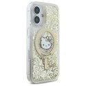 Hello Kitty HKHMP16SLGDIH iPhone 16 6.1" biały złoty/white gold hardcase Liquid Glitter Fever MagSafe