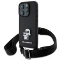 Karl Lagerfeld KLHCP16XSAKCPBK iPhone 16 Pro Max 6.9" czarny/black hardcase Saffiano Karl&Choupette Metal Pin CBDY Strap