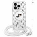 Karl Lagerfeld KLHMP16LHCKCKLCT iPhone 16 Pro 6.3" transparent hardcase IML Crossbody Monogram Karl & Choupette Head MagSafe