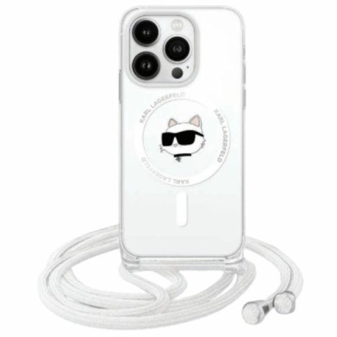 Karl Lagerfeld KLHMP16SHCCHNT iPhone 16 6.1" hardcase transparent IML Choupette Head & Cord Magsafe