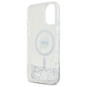 Karl Lagerfeld KLHMP16SLGKISGH iPhone 16 6.1" hardcase transparent Liquid Glitter Karl Head Magsafe