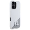 Karl Lagerfeld KLHMP16SSCMKMPCH iPhone 16 6,1" biały/white hardcase Silicone Initial Metal Logo MagSafe