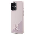 Karl Lagerfeld KLHMP16SSCMKMPCP iPhone 16 6.1" różowy/pink hardcase Silicone Shadow Metal Initial MagSafe