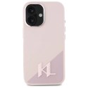 Karl Lagerfeld KLHMP16SSCMKMPCP iPhone 16 6.1" różowy/pink hardcase Silicone Shadow Metal Initial MagSafe