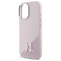 Karl Lagerfeld KLHMP16SSCMKMPCP iPhone 16 6.1" różowy/pink hardcase Silicone Shadow Metal Initial MagSafe