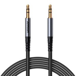 Kabel AUX Joyroom SY-A08 mini jack 3.5mm do mini jack 3.5mm, oplot, 1.2m (czarny)