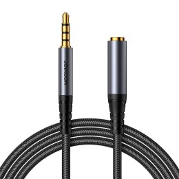 Kabel przedłużający AUX Joyroom SY-A09 mini jack 3.5mm żeński do mini jack 3.5mm męski, oplot, 1.2m (czarny)