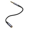 Kabel przedłużający AUX Joyroom SY-A09 mini jack 3.5mm żeński do mini jack 3.5mm męski, oplot, 1.2m (czarny)