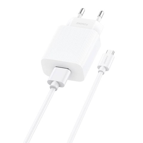 Ładowarka sieciowa Foneng EU28, 1xUSB, QC 3.0 + Kabel USB Micro