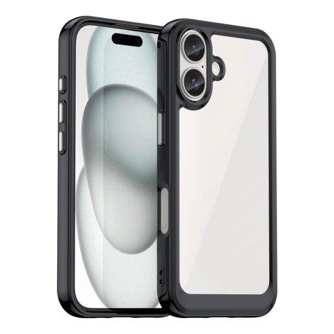 Etui Outer Space Case z żelową ramką do iPhone 16 Plus - czarne