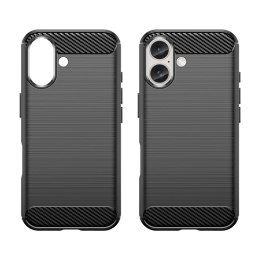 Etui silikonowe Carbon Case do iPhone 16 Plus - czarne