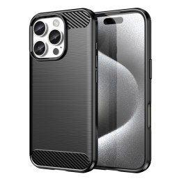 Etui silikonowe Carbon Case do iPhone 16 Pro Max - czarne