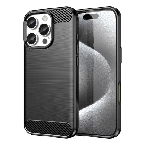 Etui silikonowe Carbon Case do iPhone 16 Pro - czarne