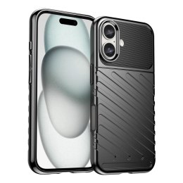 Etui silikonowe Thunder Case do iPhone 16 Plus - czarne