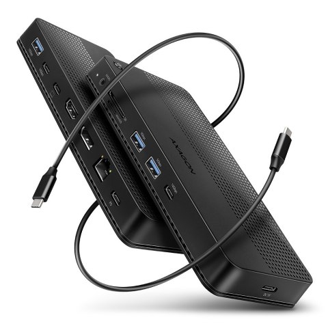 AXAGON Hub 12in1 HMC-U4 USB 40Gbps LAN HDMI DP PD audio