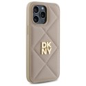 DKNY DKHCP14XPQDSLE iPhone 14 Pro Max 6.7" beżowy/beige Quilted Stack Logo