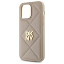 DKNY DKHCP14XPQDSLE iPhone 14 Pro Max 6.7" beżowy/beige Quilted Stack Logo