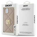 DKNY DKHCP14SPQDSLE iPhone 14 6.1" beżowy/beige Quilted Stack Logo