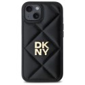 DKNY DKHCP15SPQDSLK iPhone 15 6.1" czarny/black Quilted Stack Logo