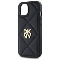 DKNY DKHCP15SPQDSLK iPhone 15 6.1" czarny/black Quilted Stack Logo