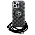 Karl Lagerfeld KLHMP16XHCKCKLCK iPhone 16 Pro Max 6.9" czarny/black hardcase IML Crossbody Monogram Karl & Choupette Head MagSaf