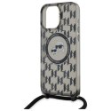 Karl Lagerfeld KLHMP16XHCKCKLCK iPhone 16 Pro Max 6.9" czarny/black hardcase IML Crossbody Monogram Karl & Choupette Head MagSaf