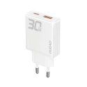 Ładowarka sieciowa GaN Dudao A30EU 30W USB-A / USB-C - biała