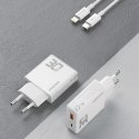 Ładowarka sieciowa GaN Dudao A30EUL 30W USB-A / USB-C + kabel USB-C - Lightning - biała