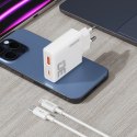 Ładowarka sieciowa GaN Dudao A30EUL 30W USB-A / USB-C + kabel USB-C - Lightning - biała