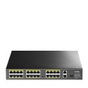 PoE+ Switch Cudy with 2 Gigabit Port+ 1SFP 300W 24-Port 10/100M