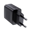 Ładowarka Acefast A78 sieciowa GaN USB-A / USB-C PD 20W - czarna