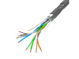 KABEL LAN SFTP KAT.5E 305M DRUT CU SZARY CPR + FLUKE PASSED LANBERG (USZKODZONE OPAKOWANIE)