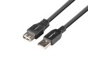 PRZEDŁUŻACZ USB-A M/F 2.0 1.8M CZARNY BOX LANBERG (USZKODZONE OPAKOWANIE)