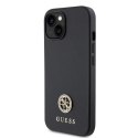 Etui Guess Strass Metal Logo do iPhone 15 - czarne