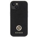 Etui Guess Strass Metal Logo do iPhone 15 - czarne