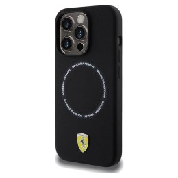 Etui Ferrari Printed Ring MagSafe na iPhone 15 Pro Max - czarne