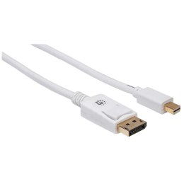 Kabel Mini DisplayPort 1.2 4K*60Hz MiniDP-DP M/M 2m Biały