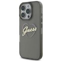 Etui Guess IML Heart na iPhone 16 Pro Max - czarne