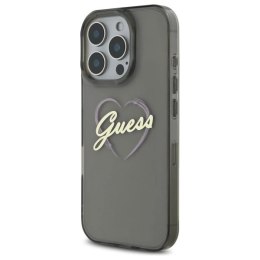 Etui Guess IML Heart na iPhone 16 Pro Max - czarne