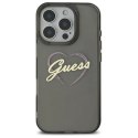 Etui Guess IML Heart na iPhone 16 Pro Max - czarne