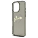 Etui Guess IML Heart na iPhone 16 Pro Max - czarne