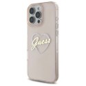 Etui Guess IML Heart na iPhone 16 Pro Max - różowe