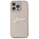 Etui Guess IML Heart na iPhone 16 Pro Max - różowe