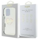 Etui Guess IML Heart na iPhone 16 Pro - przezroczyste