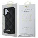 Etui Guess Quilted Metal Logo na iPhone 16 Plus - czarne