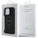 Etui Guess Saffiano Classic Logo MagSafe na iPhone 16 Pro Max - czarne